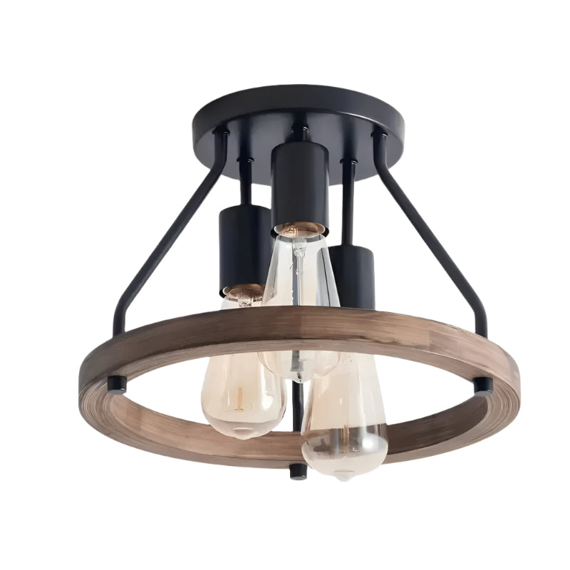 3-Light Semi Flush Mount Ceiling Light Fixture