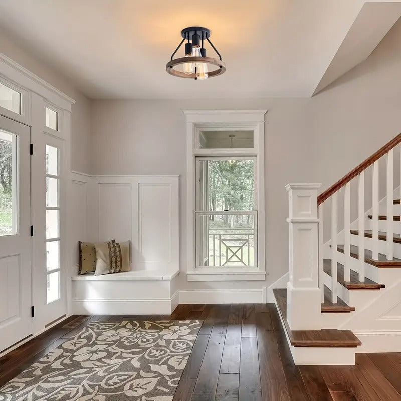 3-Light Semi Flush Mount Ceiling Light Fixture